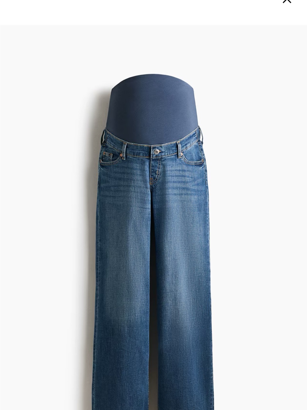 H&M Mama Blue Maternity Wide-Leg Jeans